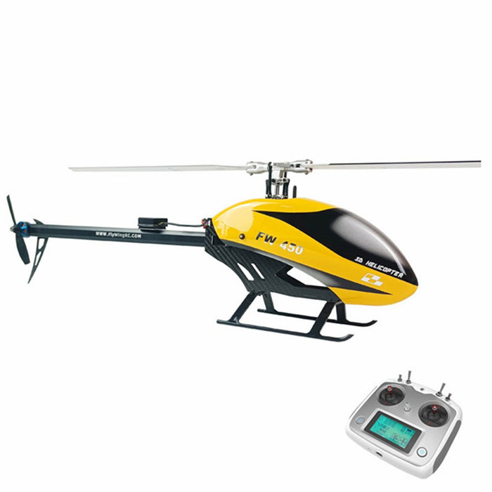 FLY WING FW450 V2.5 - 6CH FBL 3D GPS Altitude Hold One-Key Return RC Helicopter With H1 Flight Control System - Perfect for Enthusiasts and Advanced Pilots - Shopsta EU